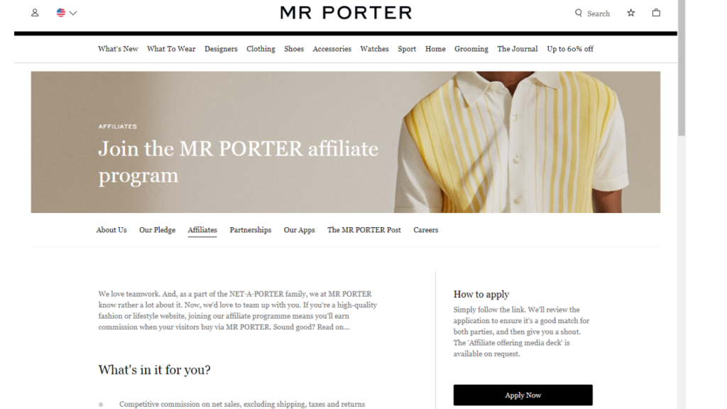 MR PORTER Affiliate Program